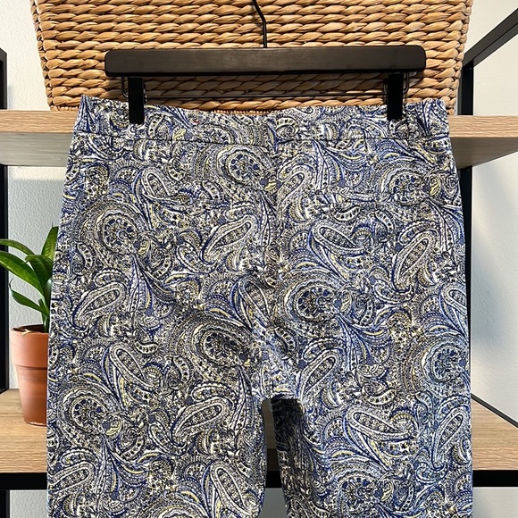 Talbots Mid-Rise Paisley Print Cotton Dress Pant Trouser, 8 - Picture 7 of 9